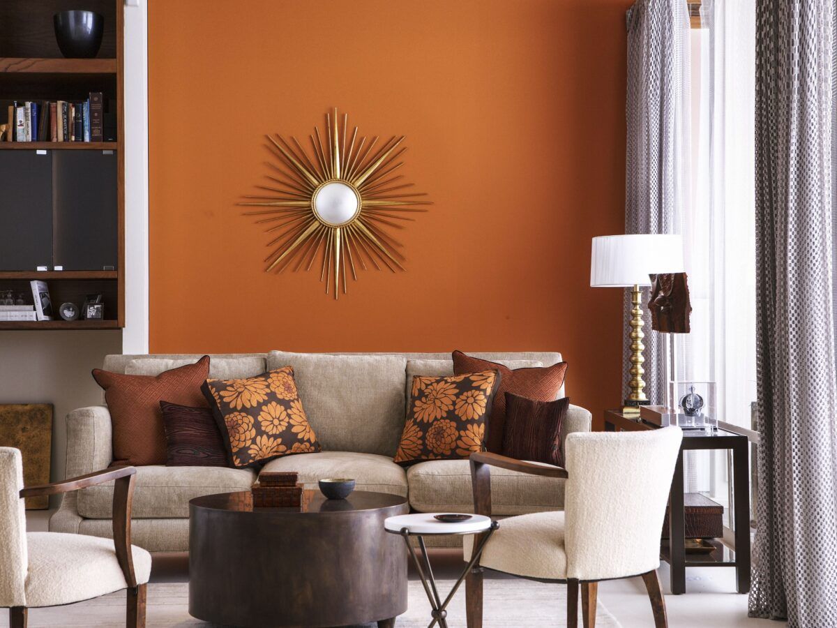 Sơn nội thất màu cam tạo nên không gian nổi bật cho người mệnh Hỏa